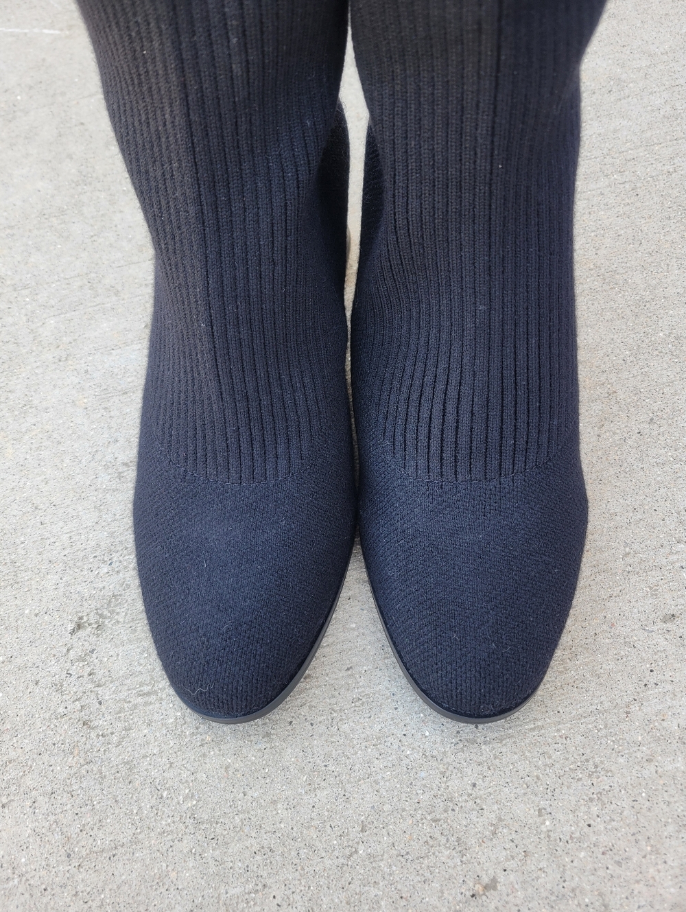 VIVAIA Tessa Round-Toe Water-Repellent Wool Knee High Boots Black Size 41/9.5 - Picture 5 of 12